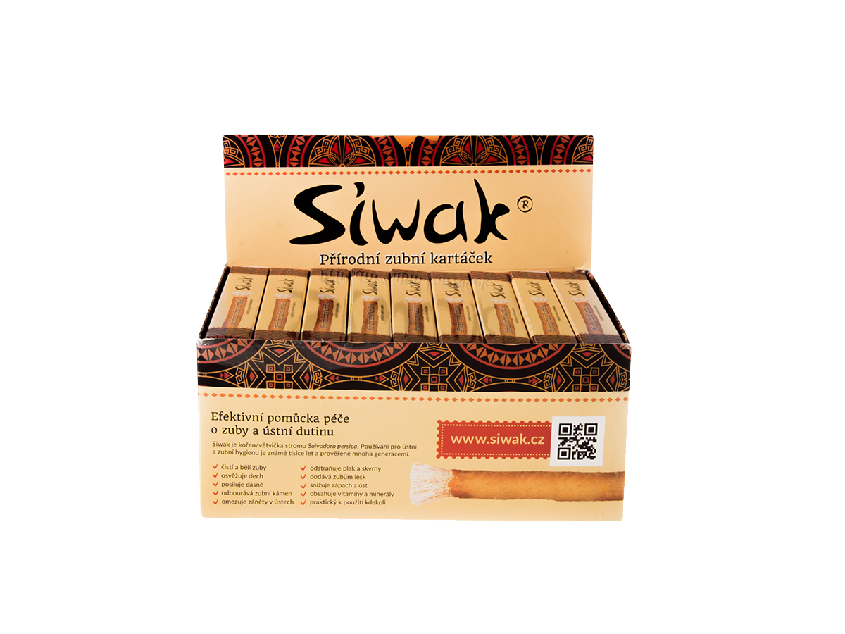 Siwak Miswak přírodní kartáček 36x + 36x pouzdro, 21, celkem 3838 Kč